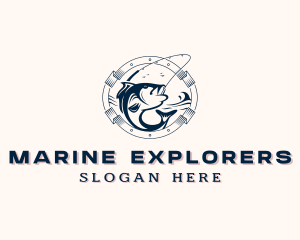 Sea Marine Fishing logo design