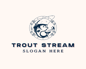 Trout - Sea Marine Fishing logo design