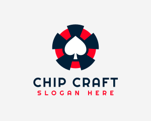 Chip - Spade Poker Game logo design