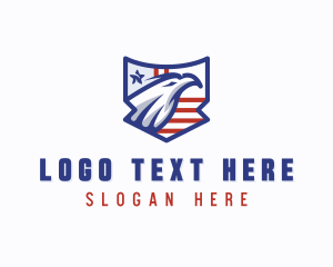 Veteran - American Eagle Shield logo design