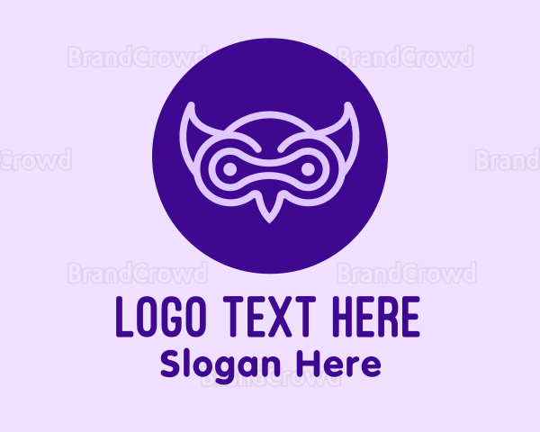 Modern Purple Owl Logo