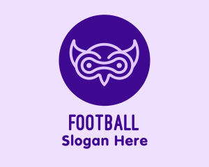 Modern Purple Owl Logo