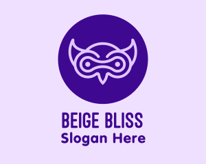 Modern Purple Owl logo design