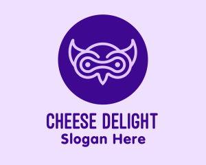 Modern Purple Owl logo design