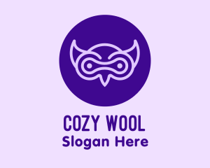 Modern Purple Owl logo design