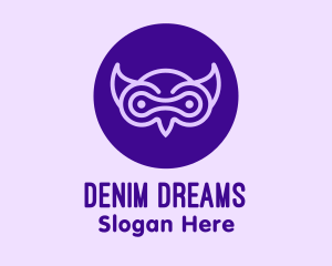 Modern Purple Owl logo design