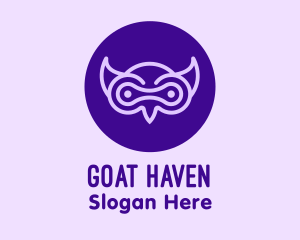 Modern Purple Owl logo design