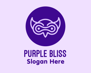 Purple - Modern Purple Owl logo design