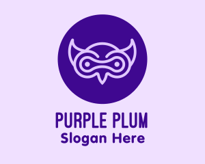 Purple - Modern Purple Owl logo design