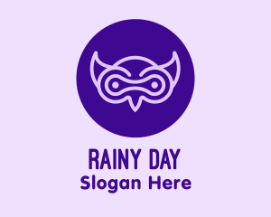 Modern Purple Owl logo design