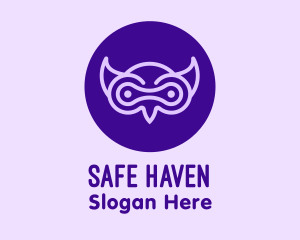 Modern Purple Owl logo design