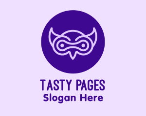 Modern Purple Owl logo design