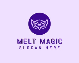 Modern Purple Owl logo design