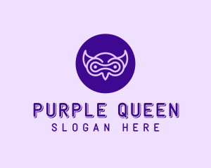 Modern Purple Owl logo design