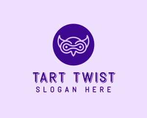 Modern Purple Owl logo design