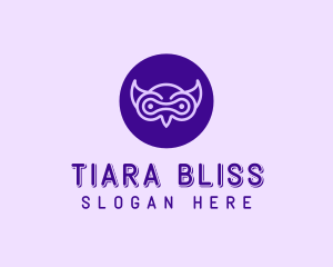 Modern Purple Owl logo design