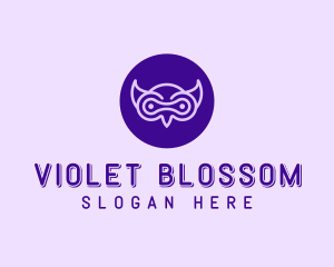 Modern Purple Owl logo design