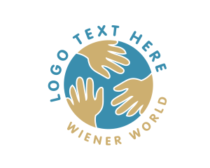 Charity World Hand logo design