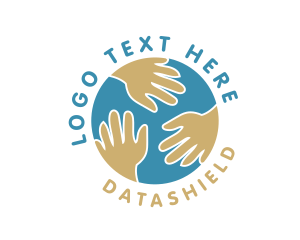 Cooperative - Charity World Hand logo design