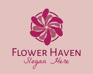 Magenta Flower Spa logo design