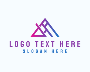 Cyber - Digital Application Letter A logo design