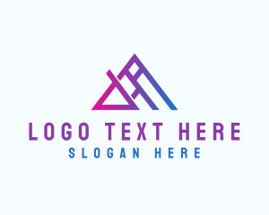 Technology - Gradient Modern Letter A logo design
