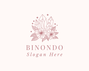 Floral Sparkle Gemstone Logo