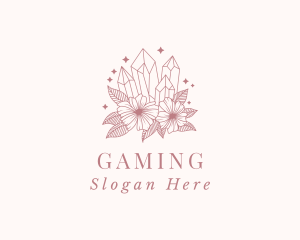 Floral Sparkle Gemstone Logo