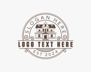 Villa - Residential Villa Mansion logo design