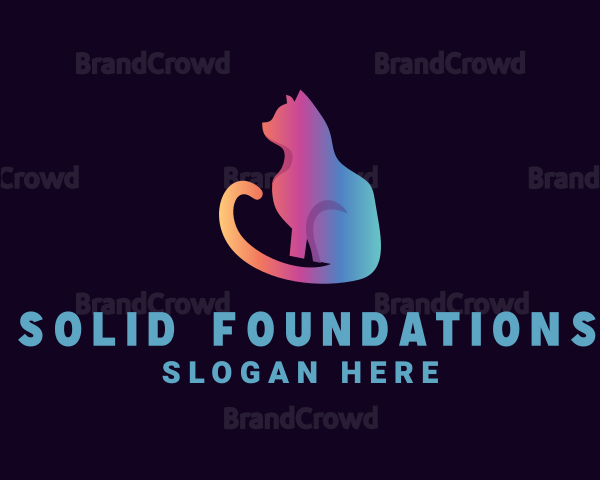 Gradient Cat Pet Logo