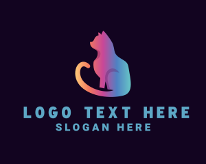 Digital Marketing - Gradient Cat Pet logo design
