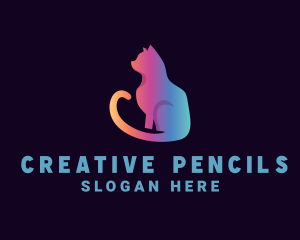 Gradient Cat Pet logo design