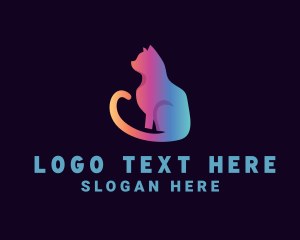 Creative Agency - Gradient Cat Pet logo design