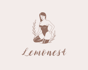 Adult Entertainer - Sexy Lingerie Woman logo design