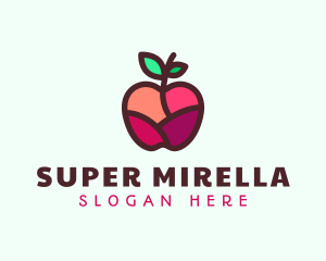 Apple Fruit Mosaic Logo