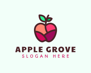 Apple Fruit Mosaic logo design