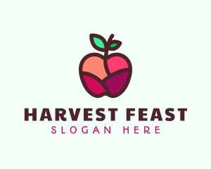 Apple Fruit Mosaic logo design