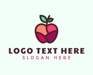 Apple Fruit Mosaic Logo