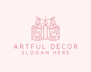 Decor - Candle Candlelight Decoration logo design