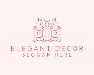 Decor - Candle Candlelight Decoration logo design
