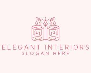 Candle Candlelight Decoration logo design