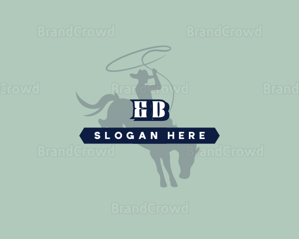 Cowboy Horse Rodeo Logo