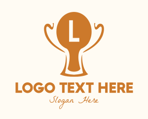 Paddle - Table Tennis Trophy Lettermark logo design