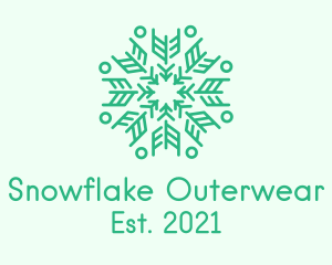 Feather Arrow Snowflake logo design