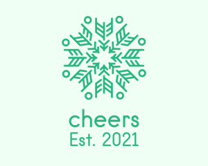 Frozen - Feather Arrow Snowflake logo design