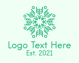 Christmas - Feather Arrow Snowflake logo design