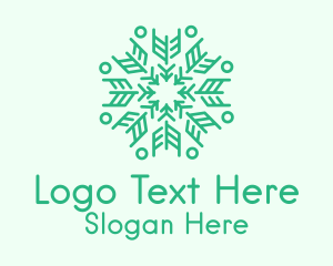 Feather Arrow Snowflake Logo