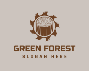 Brown Wood Carpentry logo design