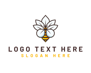 Bee - Floral Nature Beehive logo design