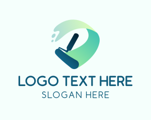 Repair - Paint Roller Streak logo design